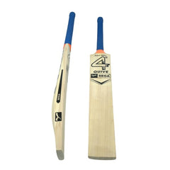 A pair of Sega English Willow cricket bats with blue grip handles, one with the Sega logo visible, and the other displaying the text '4' indicating the model number.