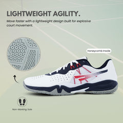 SEGA Freedom 4.0 Badminton Shoes for Men & Women | Lightweight Non-Marking Indoor Court Trainers | Anti-Slip Sports Shoes for Badminton, Squash, Volleyball, Table Tennis & Tennis