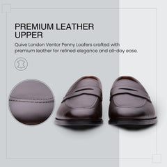 VENTOR Penny Loafers Premium Leather Slip On Shoes for Men