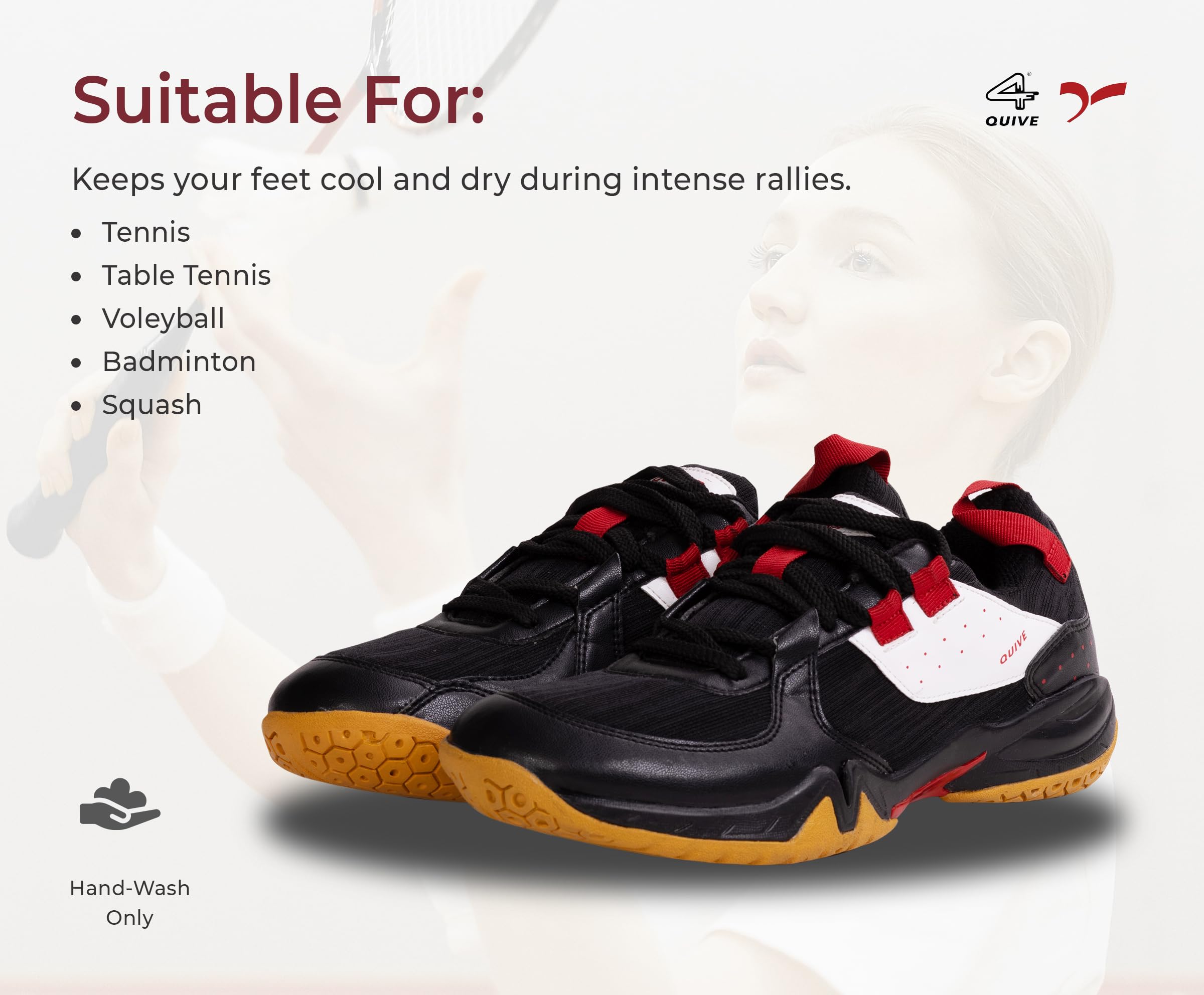 Bounce, Badmintion, Tennis, Squash, Table Tennis, Volleyball, Shoes, Sports, Segastore, Quive, Quive London