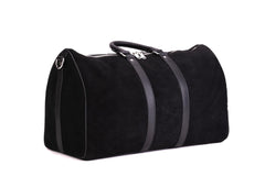 Quive Black duffle bag leather made premium quality suede.