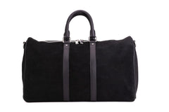 Quive Black duffle bag leather made premium quality suede.