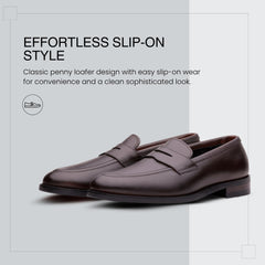 VENTOR Penny Loafers Premium Leather Slip On Shoes for Men