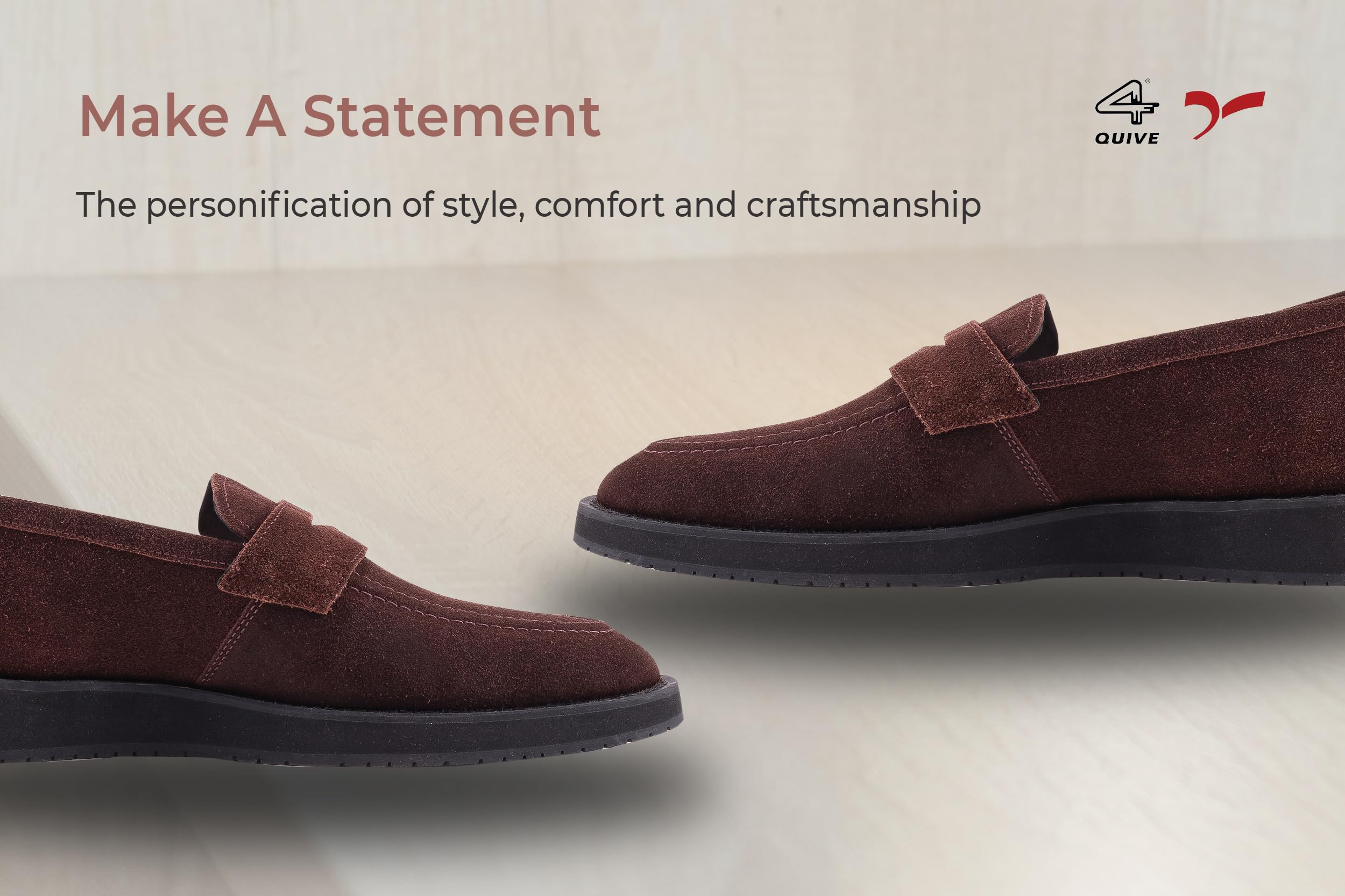 A pair of brown suede leather moccasin loafers for men.