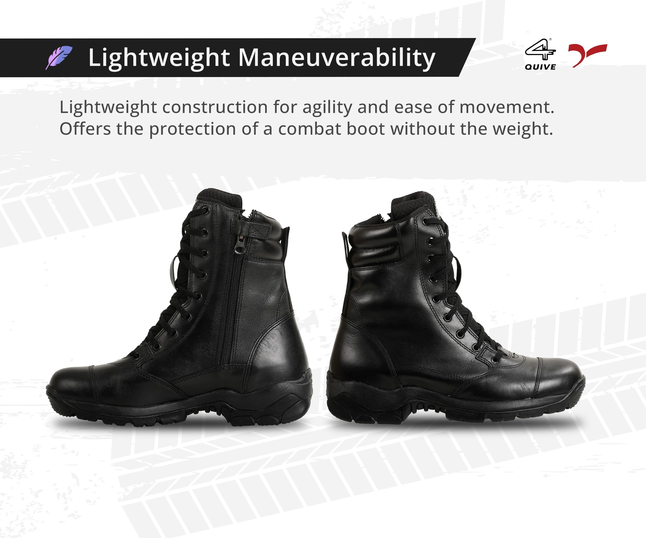 Black leather ankle boots with a lace-up closure and a rubber sole.