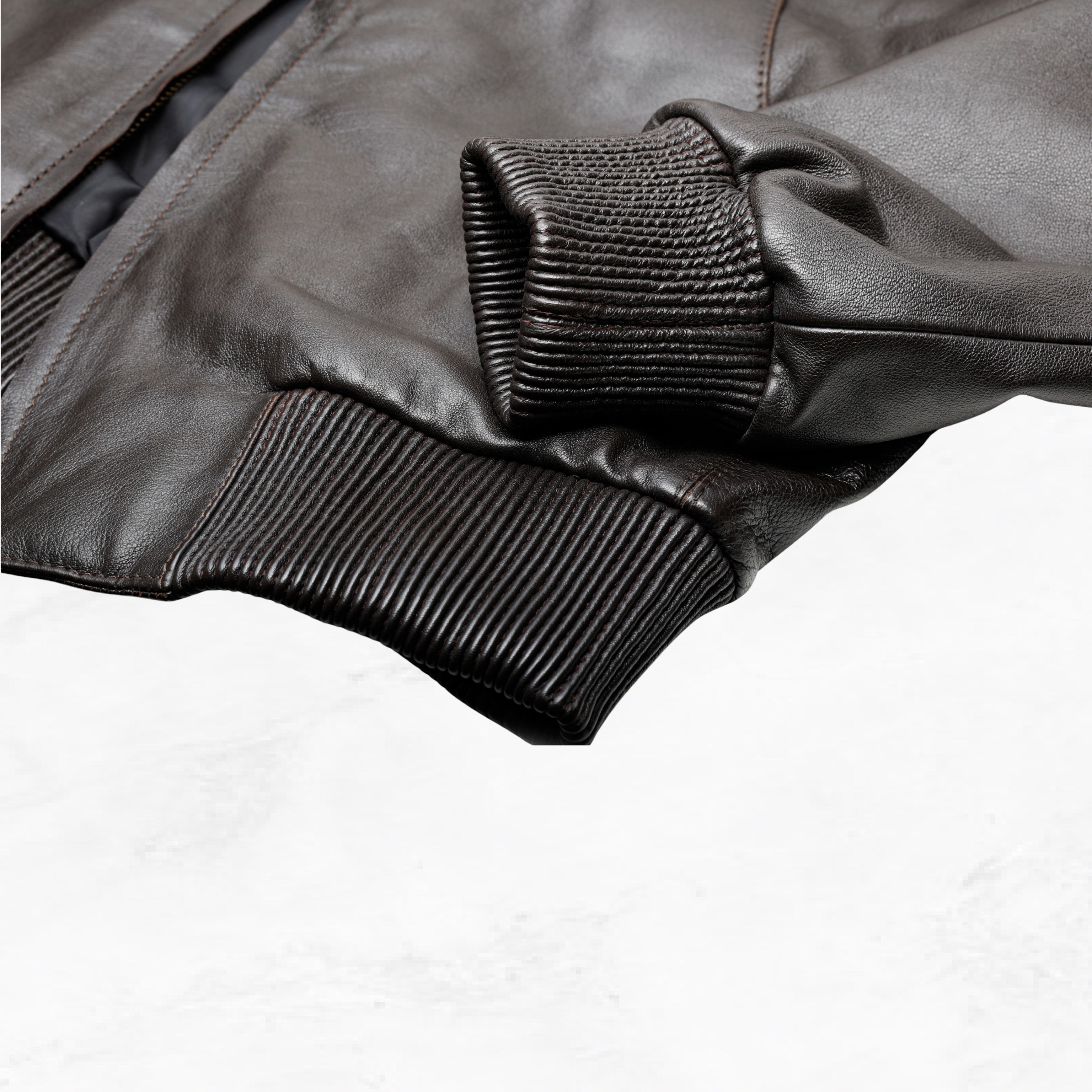 Brown leather jacket with a hood made with sheepskin premium quality