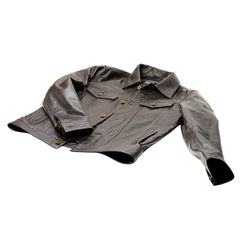 Brown leather jacket premium sheepskin suede
