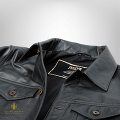 QUIVE LONDON Overshirt Men's Premium Full Grain Leather Jacket