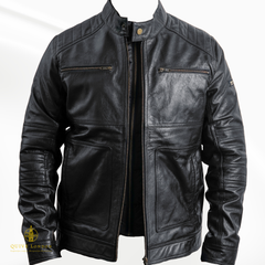 Trapper Full Grain Sheepskin Leather Winter Jacket for Men