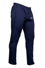 tracksuit bottoms, joggers, men's clothing, fashion, sale, SEGA, blue, clothes for men, summer 2020 collection, cheap tracksuit, bottoms, lower, joggers, cotton, fabric, sports, image is front facing right of blue tracksuit bottoms,