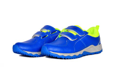velcro, blue, sega, kids football trainers, kids football boots, children football trainers, children football boots, kids, children, boys shoes, children's shoes, children's trainers, kids shoes, kids trainers, for kids, for children, Image of SEGA MICRO KIDS in its blue variation facing left of the camera,