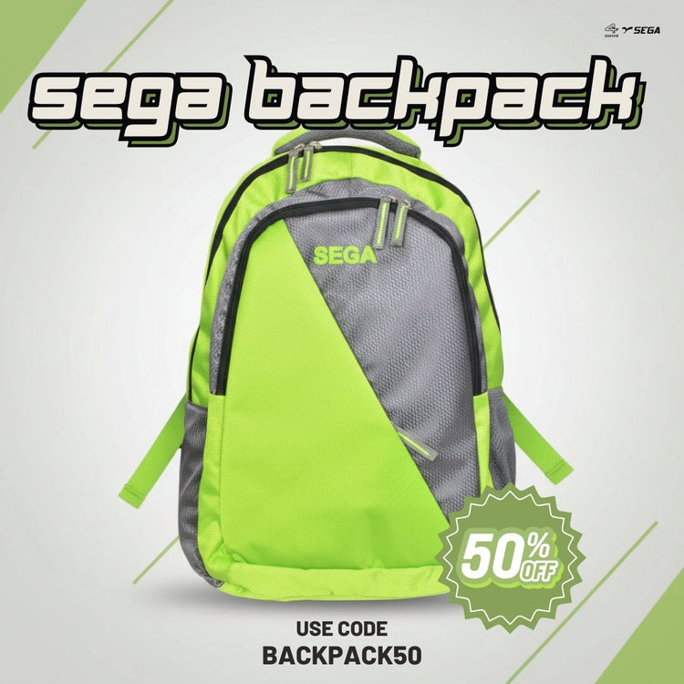 SEGA lightweight backpack with padded laptop compartment