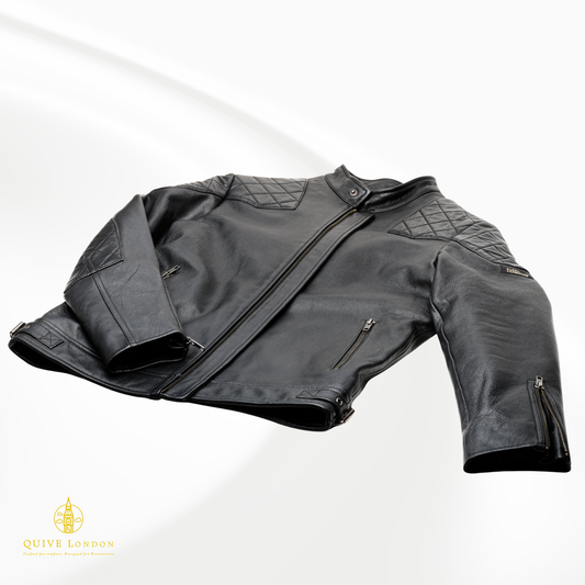 QUIVE LONDON Men's CRANK Full Grain Sheepskin Leather Jacket