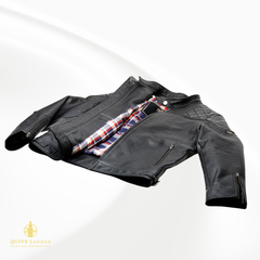 QUIVE LONDON Men's CRANK Full Grain Sheepskin Leather Jacket