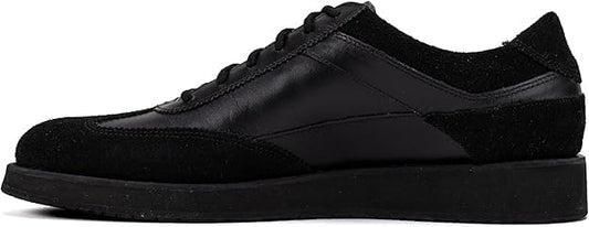 QUIVE London Richmond Leather Trainers in black, pair view