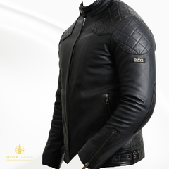 QUIVE LONDON Men's CRANK Full Grain Sheepskin Leather Jacket