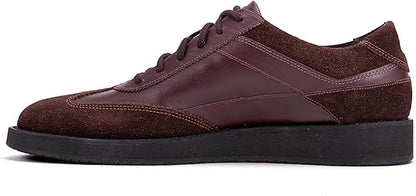 QUIVE London Richmond Leather Trainers in brown, pair view, image 10