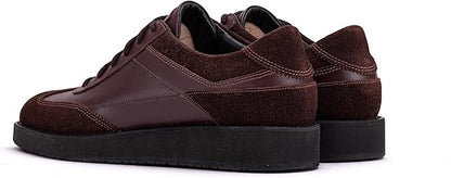 QUIVE London Richmond Leather Trainers in brown, pair view, image 11