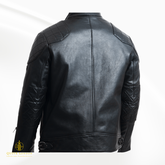 QUIVE LONDON Men's CRANK Full Grain Sheepskin Leather Jacket