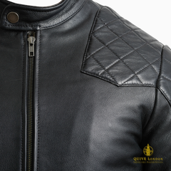 QUIVE LONDON Men's CRANK Full Grain Sheepskin Leather Jacket