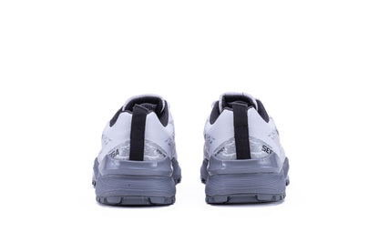 QUIVE SEGA FR 2.0 white cricket shoes, rear heel view