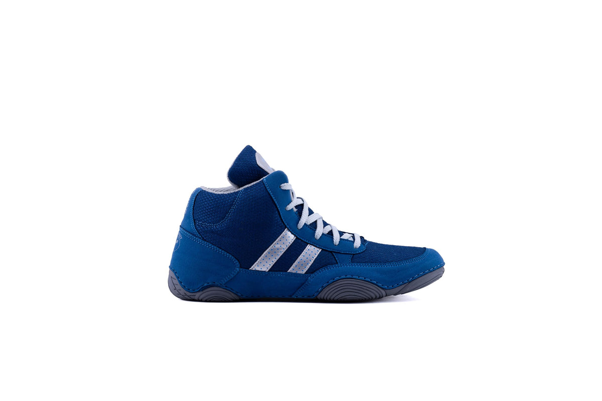 Dark blue SEGA QUIVE Ring high-top shoe, inner side profile