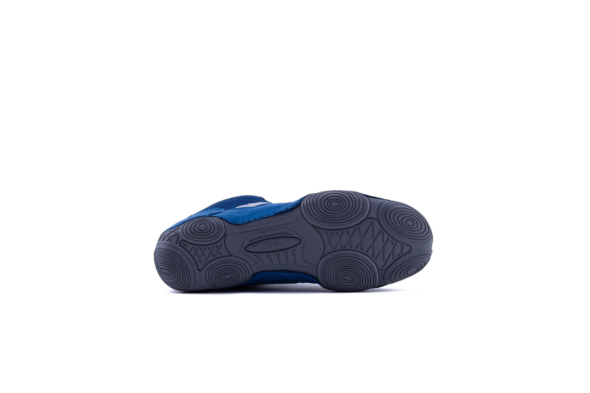 Dark blue SEGA QUIVE Ring high-top shoe, rubber outsole