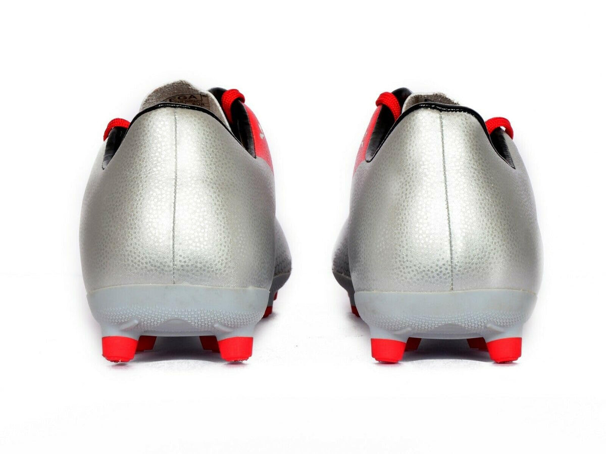 SEGA Prime football boots, silver rear heel view