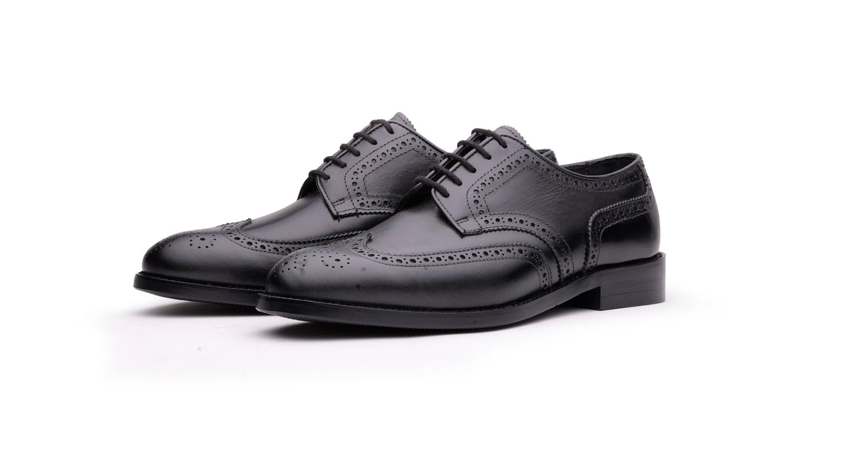 QUIVE London Kensington black leather Derby shoes, alternate view 10