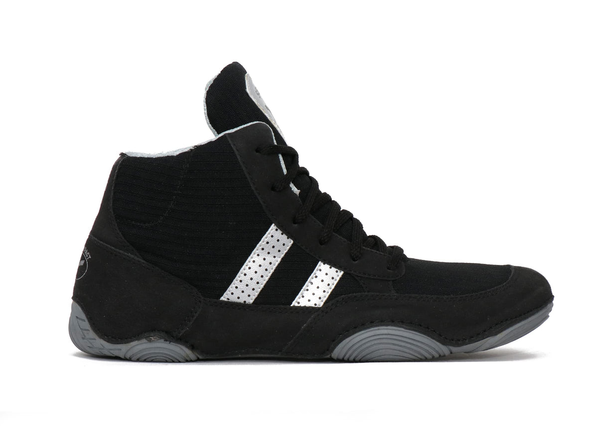 Black SEGA QUIVE Ring high-top shoe, inner side profile