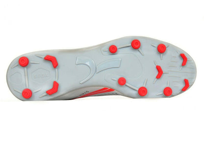 SEGA Prime football boots, silver and red moulded-stud outsole