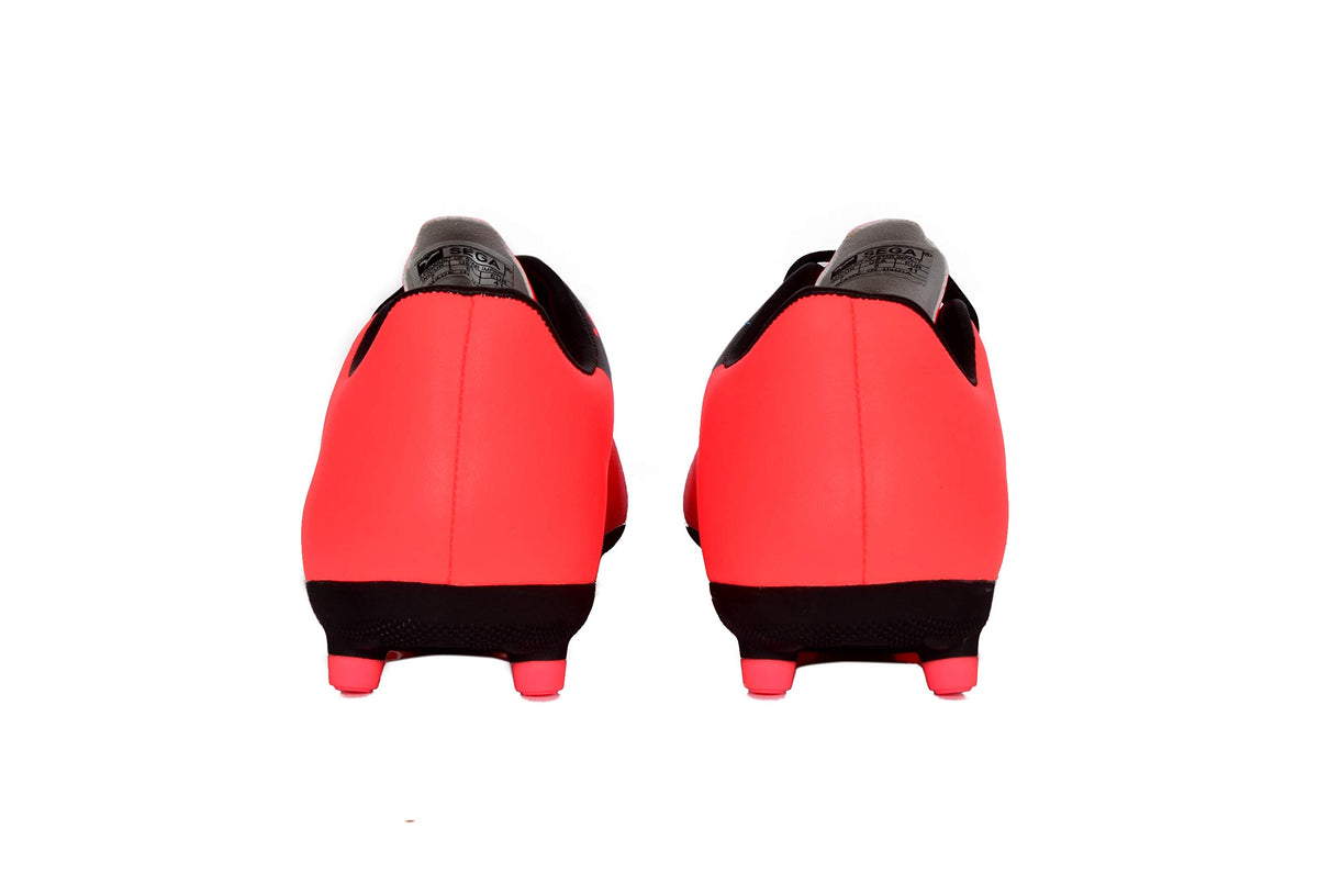 SEGA Prime football boots, coral rear heel view