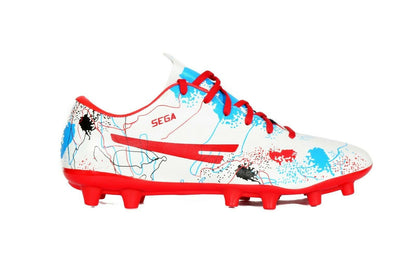 SEGA Cas-7 Football Boots Spikes Outdoor Trainers in white, pair view