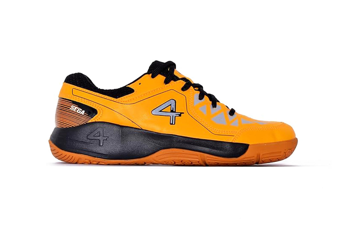 QUIVE SEGA HYPER Badminton Squash Volleyball Court Shoes in yellow, black and white, alternate view 18