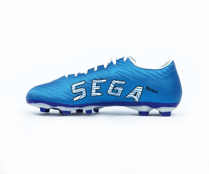 SEGA Lexus blue football boots, opposite side profile