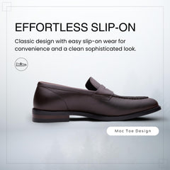 Q&L Perth Vamp Stitch Men’s Penny Loafers – Premium Leather Slip On Shoes for Men, Smart Casual Formal Footwear, | Smart Wear Office | Weddings | Parties | Shoes for Men UK