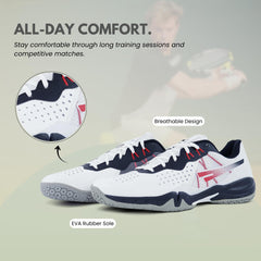 SEGA Freedom 4.0 Badminton Shoes for Men & Women | Lightweight Non-Marking Indoor Court Trainers | Anti-Slip Sports Shoes for Badminton, Squash, Volleyball, Table Tennis & Tennis