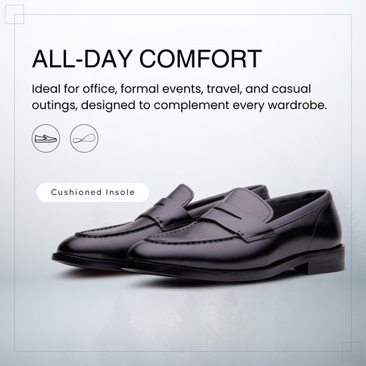 QUIVE London Perth Leather Penny Loafers, alternate view 2