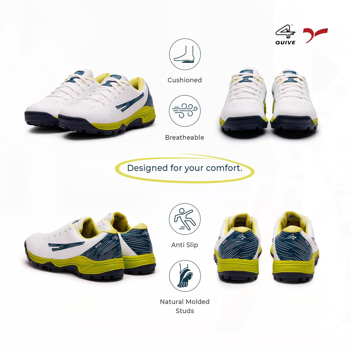 QUIVE SEGA PARKER R07 Cricket Shoes, alternate view 8