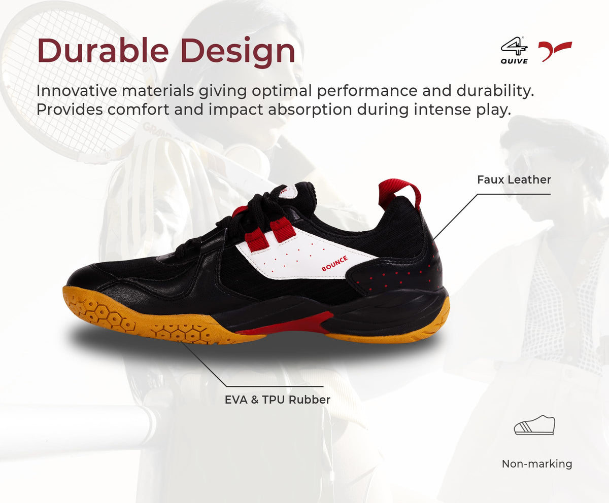QUIVE BOUNCE Badminton Tennis and Squash Court Shoes, alternate view 3