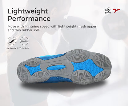 Blue SEGA QUIVE Ring shoe outsole in a lightweight-performance feature panel