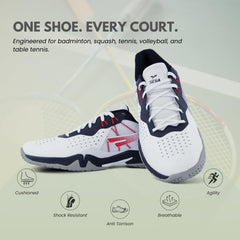 SEGA Freedom 4.0 Badminton Shoes for Men & Women | Lightweight Non-Marking Indoor Court Trainers | Anti-Slip Sports Shoes for Badminton, Squash, Volleyball, Table Tennis & Tennis