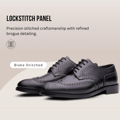 QUIVE London Kensington black leather Derby shoes, alternate view 3