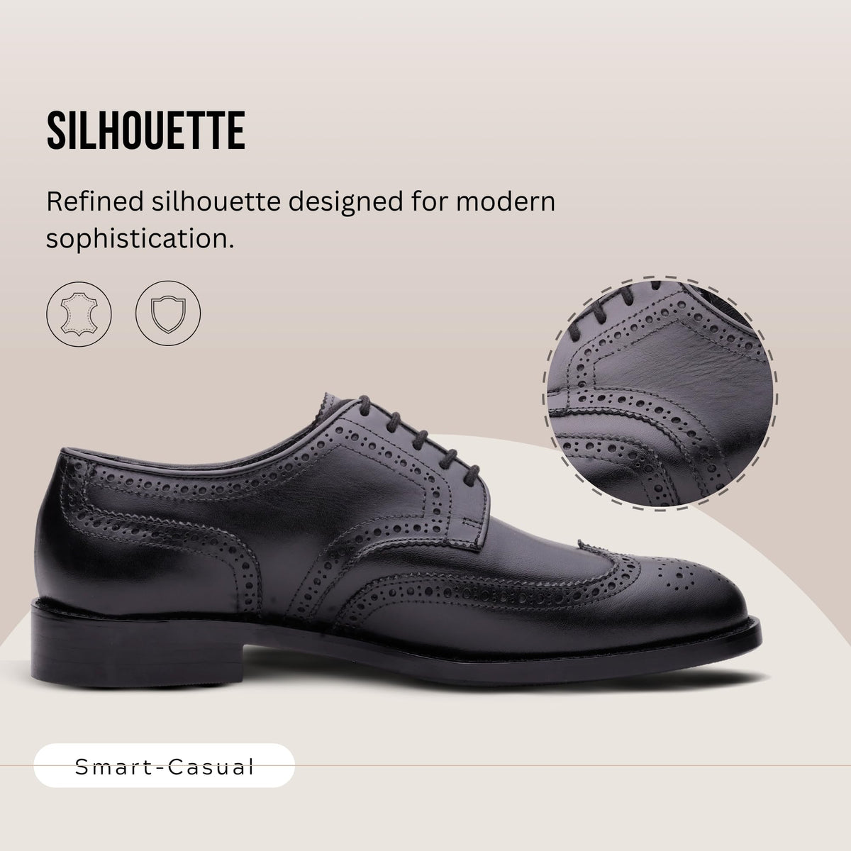 QUIVE London Kensington black leather Derby shoes, alternate view 5