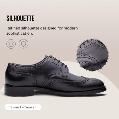 QUIVE London Kensington black leather Derby shoes, alternate view 5