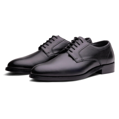 QUIVE London Harrington leather Derby shoes black on a white background