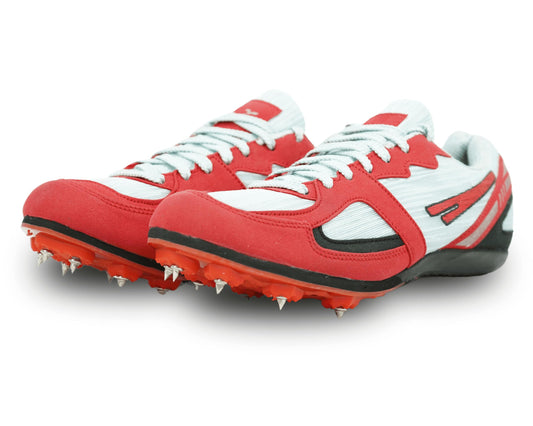 SEGA Endurance Metal Running Spikes Unisex Track and Field Shoes in white, red and black, alternate view 2