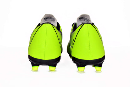 SEGA Brutal football boots, lime rear heel view