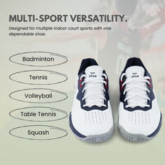 SEGA Freedom 4.0 Badminton Shoes for Men & Women | Lightweight Non-Marking Indoor Court Trainers | Anti-Slip Sports Shoes for Badminton, Squash, Volleyball, Table Tennis & Tennis