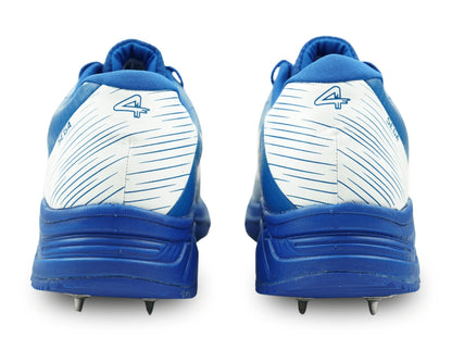 SEGA P-25 Precision metal-spike cricket shoes, blue rear heel view